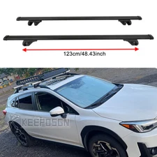 For Subaru Crosstrek Black 53" Roof Rack Cross Bars Luggage Cargo Kayak Carrier
