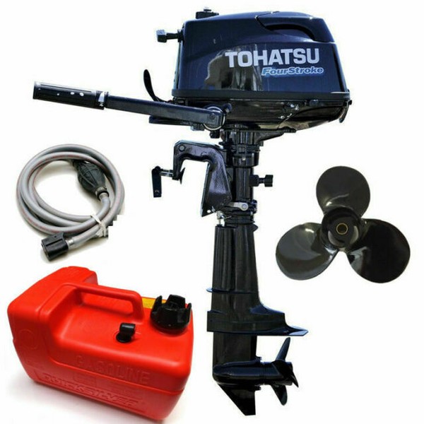 Tohatsu 5hp Long Shaft 4 Stroke Tiller Control Sail Drive Outboard for