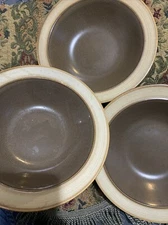 Mikasa Stone Ridge Chestnut PK002 Soup Cereal Bowls (Set of 3) Brown