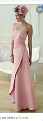 Neu BHS Baby rosa Brautjungfer/Abiballkleid neu mit Etikett UVP £120 Größe 16 