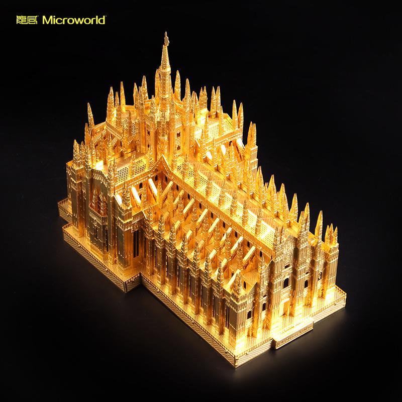 Metal Nano Puzzle Milan Cathedral Build Kits DIY Laser Cut Audit Toys Metal Nano Puzzle Milan Cathedral Build Kits DIY Laser Cut Audit Toys