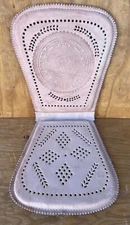 Mexican Leather Seat Cushion, Aztec Calendar, Respaldo De Cuero Para Carro