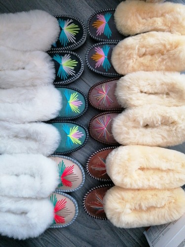 LUCKY DIP Sheepskin Handmade Moccasin Slippers - Picture 6 of 6