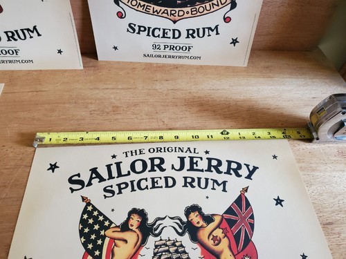 Sailor Jerry Rum Poster Print Complete Set of 5 Limited Ed 12" x 16" Tattoo Art - Picture 10 of 17