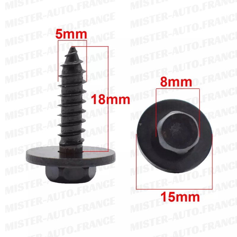 EMSea - Lot De 20 écrous En Plastique Noir Pour BMW Et Mini | Compatible X1, X3, X5, X6, Z4 | Référence OE 07147169847 - 13