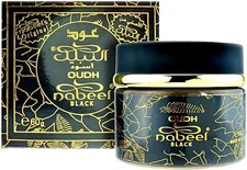 Oud Nabeel Black Bakhoor Bukhoor Agarwood Scent 60 Gram Jar Incense Burning Wood