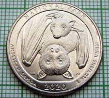 UNITED STATES 2020 P QUARTER - NATIONAL PARK AMERICAN SAMOA, SAMOAN BAT, UNC