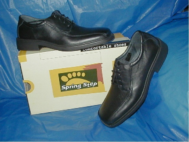 SAOLA Scarpa elegante uomo Spring Step più comoda pelle nera US 9 M (D) EURO 42
