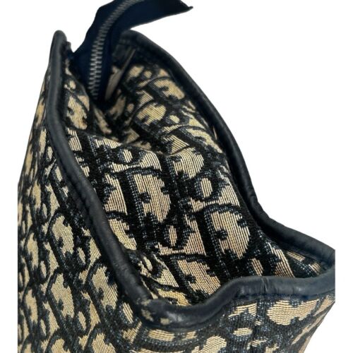 Christian Dior Navy Trotter Jacquard Clutch Bag - Bild 4 von 13