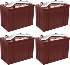 Trojan T-1275 T1275 12 Volt 150 Ah GC12 Deep Cycle Battery - 4 Pack