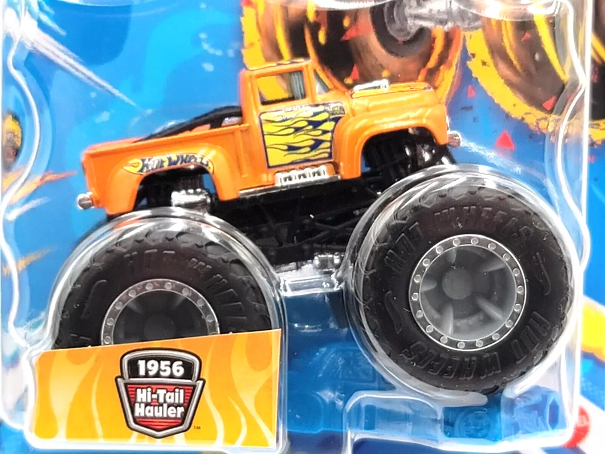 Hot Wheels Monster Trucks takes the old school approach with the new '56  HI-TAIL HAULER MONSTER TRUCK – ORANGE TRACK DIECAST