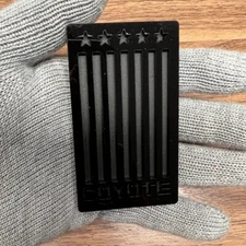 Coyote Badge Emblem fits mustang Grill / Trunk American Flag Angry Racing Black