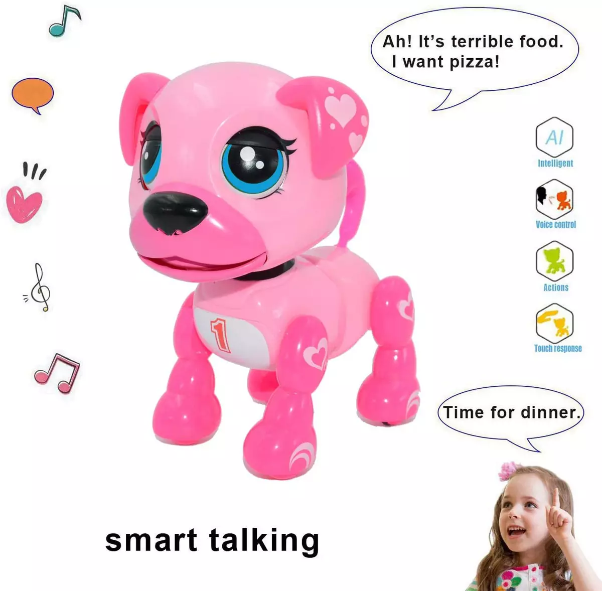 Toy For Girls Kids Children Robot Dog Puppy for 3 4 5 6 7 8 9 10 Years Olds  Age