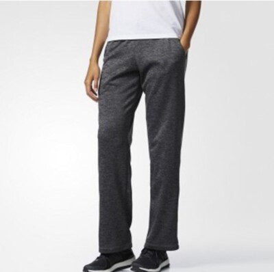 Adidas Women's Dark Gray Open Hem Team Issue Fleece Pants