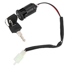 Ignition Switch Key Set, 2 Positions On and Off, Plastic, Direct Replacement,