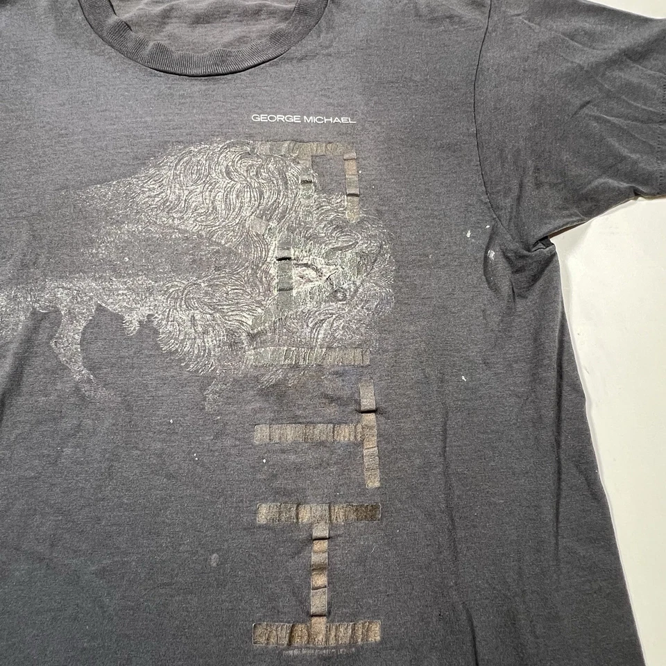 A5613 Vintage Rogues Gallery George Michael Men’s Tee T-Shirt Distress Size S/XS - Image 2 of 4