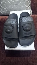Moschino Teddy Bear Pool Slides Black Size W39/ US 8 - New