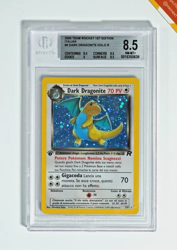 Pokemon BGS 8.5 Dark Dragonite #5 1st Edition Holo Team Rocket 2000 Italian
