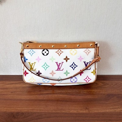 Louis Vuitton LV White Multicolore Pochette Accessoires | eBay