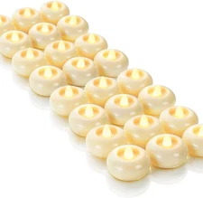 Homemory 24 Pack 2窶・Flameless Led Floating Candles, 200 Hour Battery Operated...