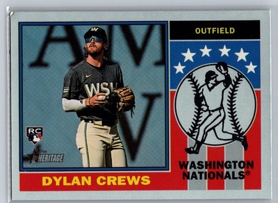 2025 topps heritage baseball dylan crews 1976 player icons holographic rc #15