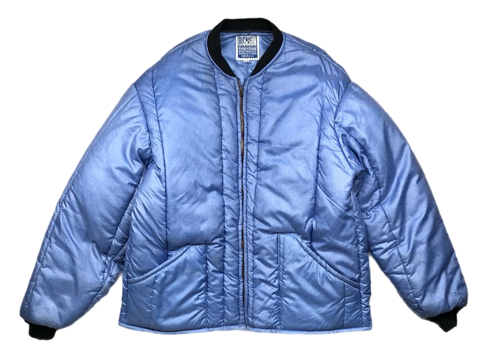 Vintage 70s Dickson Insulated Full Zip Puffer Jacket Large