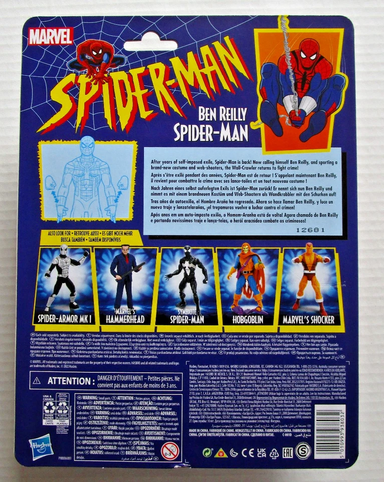 Marvel Legends Spider-Man Ben Reilly 2022 tarjeta retro figura de 6" ¡nueva abovedada! Foto 2 de 4