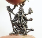 KALI KALIKA UMA DURGA DEVI GODDESS SHAKTI HINDU BLESSED OM PENDANT OHM NECKLACE