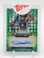 DYLAN HARPER 2025-26 TOPPS FINEST ELECTRIFYING GREEN GEO ROOKIE AUTO /75 Q2754