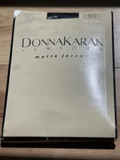 Donna Karan Matte Jersey Tights Small Midnight Navy NIP Hosiery Vintage