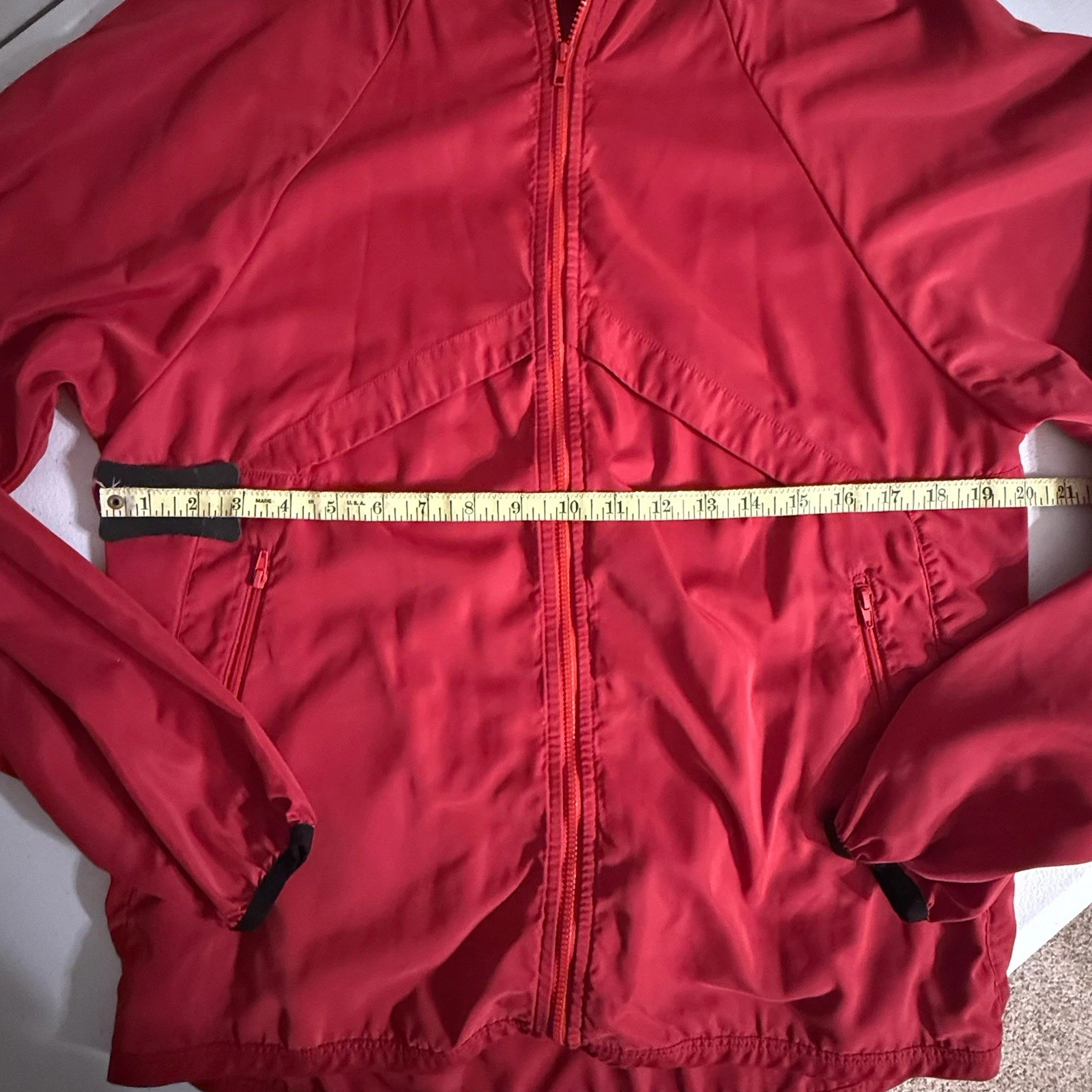 Bearded Goat Full Zip Up Jacket Red Size Small Lumbar Pocket Outdoor Hiking image 10