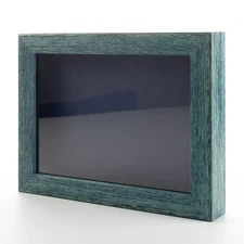 Rustic Blue 8x10 Wood Shadow Box With Navy Acid-Free Backing 13/16 Usable Depth