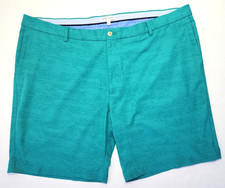Peter Millar Crown Sport Golf classic chino shorts green 9 inch Sz 44