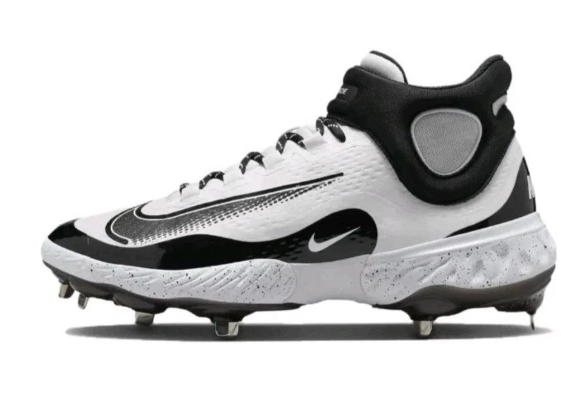 Nike Alpha Huarache Elite 4 Mid Baseball Cleats Black FD2744-107