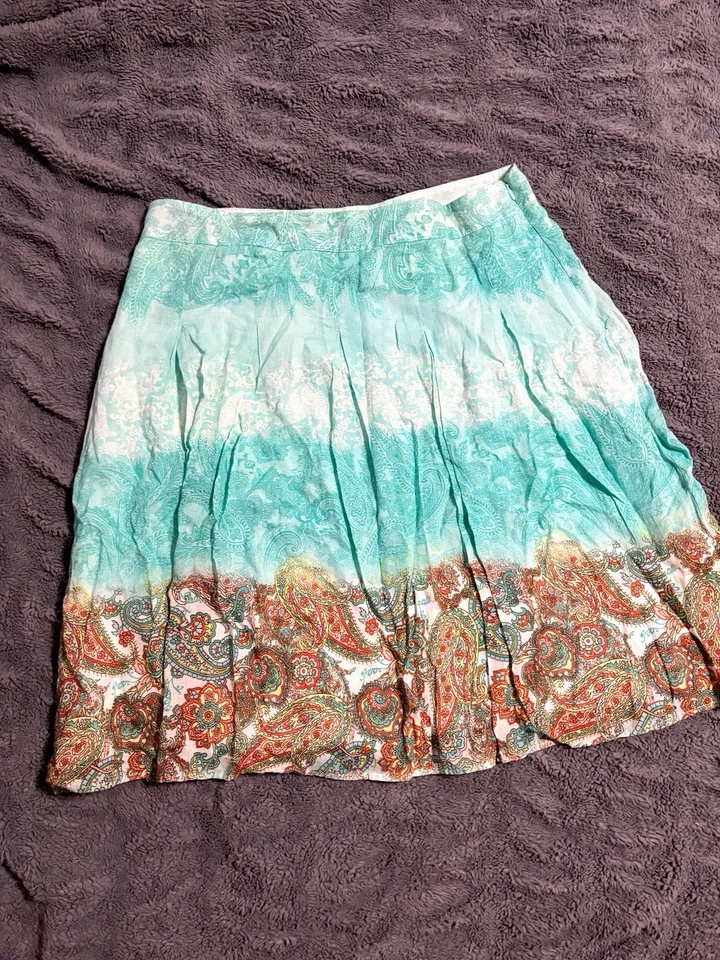 Falda midi floral azul para mujer Y2K Twenty One de colección línea A coqueta casa de campo Foto 2 de 4