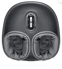 Nekteck Shiatsu Foot Massager Machine Heat Compression Gray  Open Box