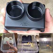 Three-in-one Reptile Avoiding Feeding Water Food Bowl Box Feeder Bowl for