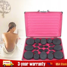 Professional Portable Massage Stone Heater Kit with 20 Therapy Hot Rocks Set