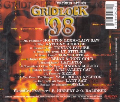 VARIOUS ARTISTS GRIDLOCK '98 NEW CD