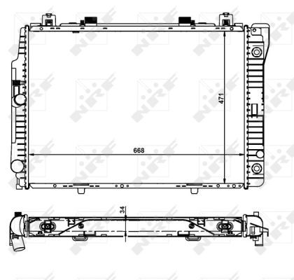RADIATOR ENGINE COOLING 55315 FOR MERCEDES-BENZ M104.990/994 3.2L 6cyl S-CLASS - Picture 6 of 13