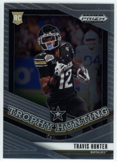 Travis Hunter 2025 Panini Prizm Draft Picks #20 Colorado Trophy Hunting RC
