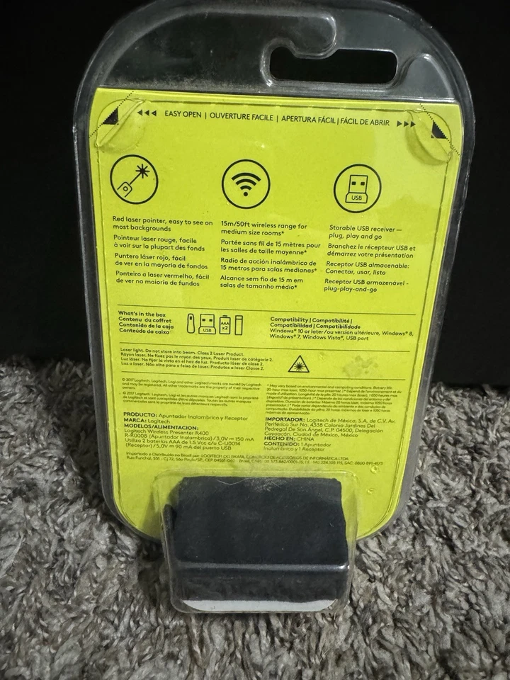 LOGITECH R400 PRESENTATION REMOTE WIRELESS LASER 910-001354 - NEW - Image 2 of 2