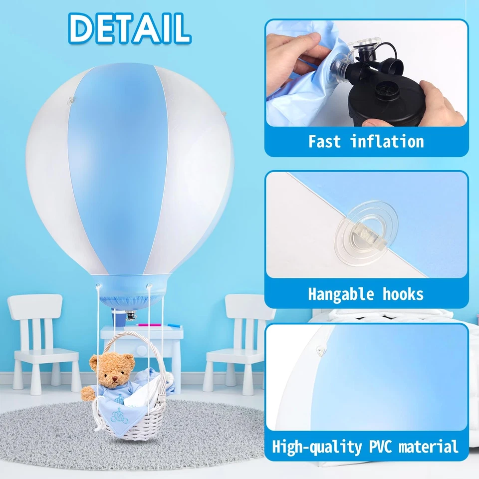 Надувной воздушный шар 3 фута наполовину с подставкой для вечеринки с горячим воздухом... - Изображение 4 из 4