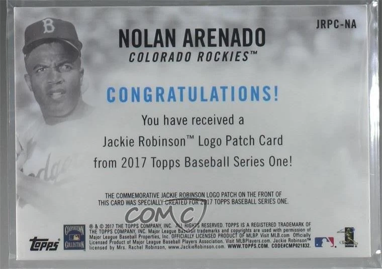 2017 Topps Jackie Robinson Day Commemorative Patch Nolan Arenado #JRPC-NA Patch - Image 2 of 2