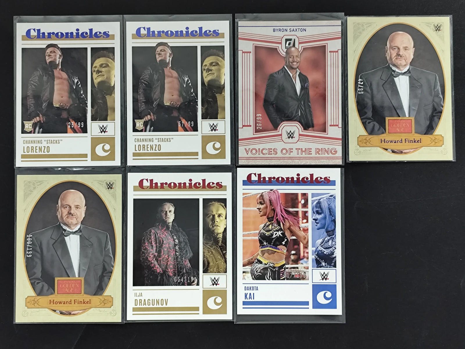 2023 Panini Chronicles WWE Byron Saxton Ilja Draugnov Dakota Kai LOT*7 KM002
