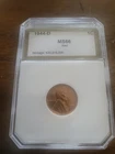 1944 d lincoln cent wheat penny PCI MS66