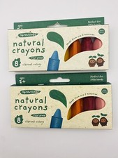 Sproutlings Natural Soy  Beeswax Crayons 8 Piece, Vibrant, First Grasp, 2Pack