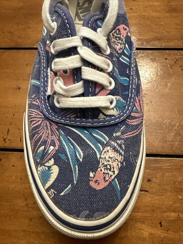 Vans Classic Slip On Lace Van Doren Men Size 6.5 Womens Size 8 Blue Parrot - Picture 12 of 15