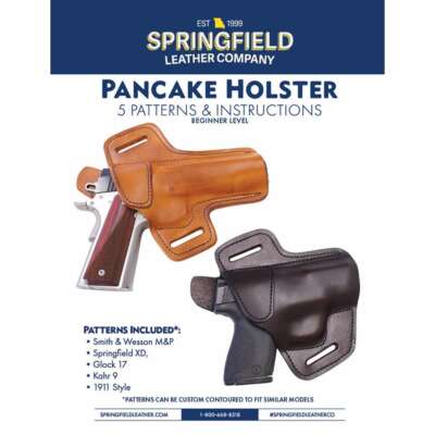 Leather Pancake Holster Pattern Set   5 Styles + Instructions   SLC