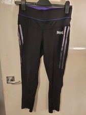 Black 3/4 Workout Leggings - Size 8 - Lonsdale